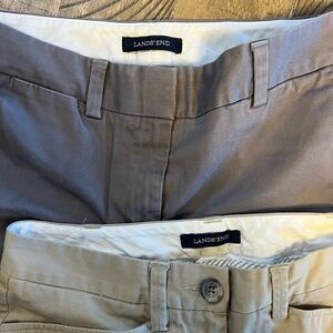 Lands' End Chinos - Straight Gray and Capri Cream bundle